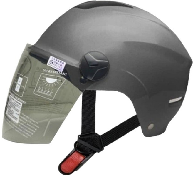 EVO 半罩式雪帽款安全帽 附長鏡片, 消光灰