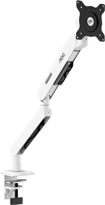 AOC AM406 울트라 글래시어 싱글 모니터암, 화이트, 1개