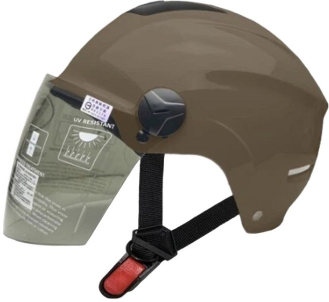 EVO 半罩式雪帽款安全帽 附長鏡片, 拿鐵色