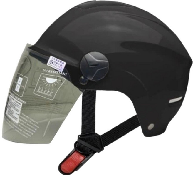 EVO 半罩式雪帽款安全帽 附長鏡片, 黑色