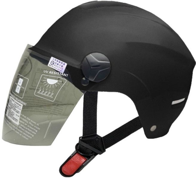 EVO 半罩式雪帽款安全帽 附長鏡片, 消光黑