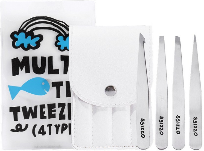 씨조 전문가용 핀셋 4종 세트, 1세트, 실버