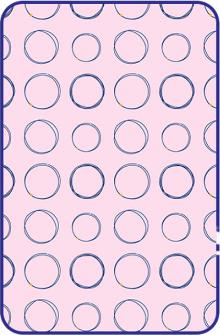 굿썸 깔끔한 다림질 매트, 레드 + 동그라미