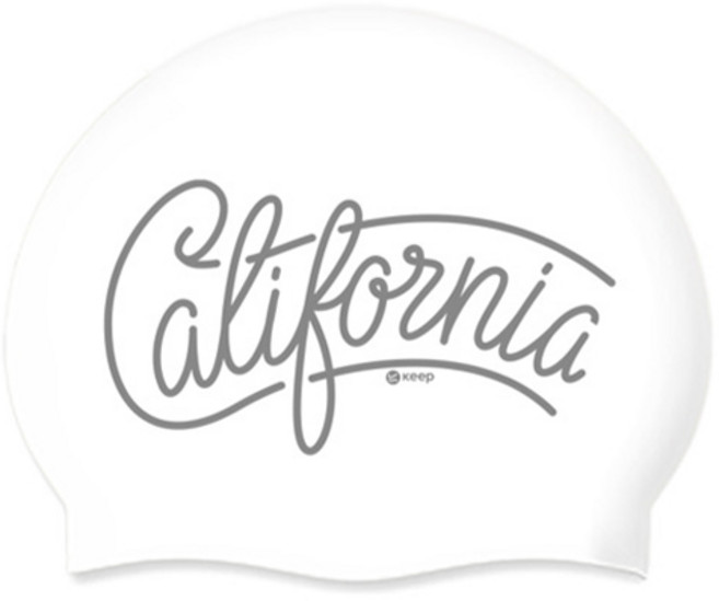 킵스위밍 캘리포니아 실리콘 수모, 그레이 + 화이트, 1개