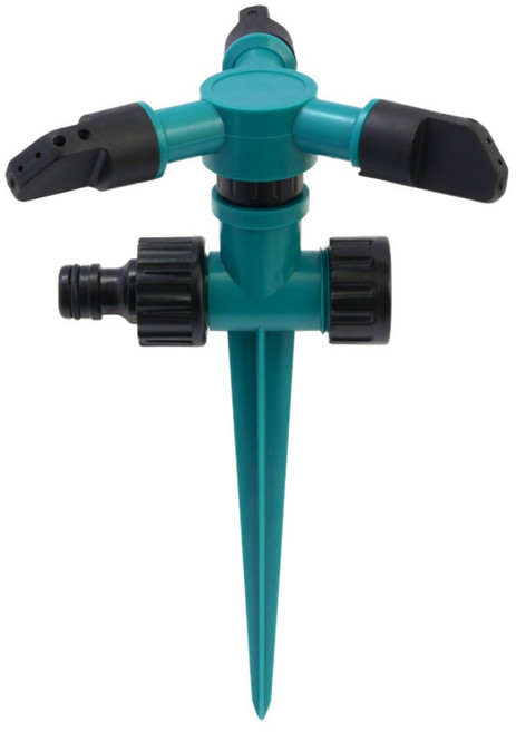 TRENY 360度旋轉灑水器 插地可串接, 藍綠色, 1套