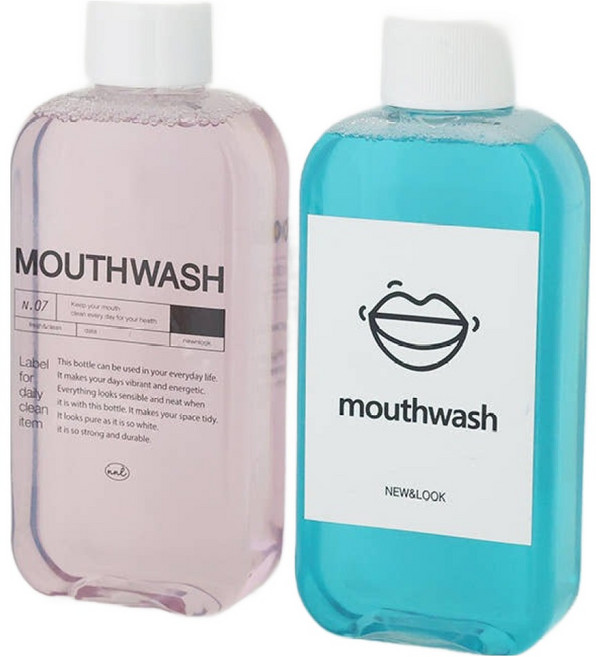뉴앤룩 국산 휴대용 가글리필용기 2p + 스티커 2p 세트, 1세트, 투명