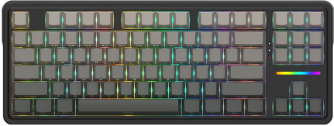 앱코 3모드 OTEMU 특주축 기계식 유무선 텐키리스 키보드 멜론축, 다크 그라데이션, AK87, 제조사축