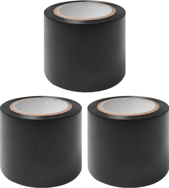 월드크린 넓은 폭 전기 테이프 검정 50mm x 10m, 3개