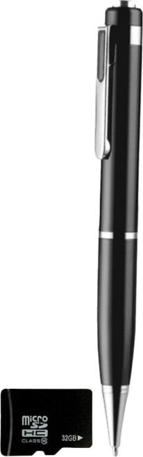 INJA 超微聲筆型錄音筆 附32GB記憶卡, P081X, 黑色