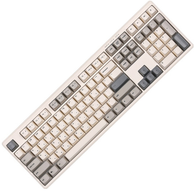 몬스타기어 유선 보글보글 6세대 멤브레인 저소음 게이밍 사무용 풀 배열 윤활 키보드, 문그레이, X108, 제조사축