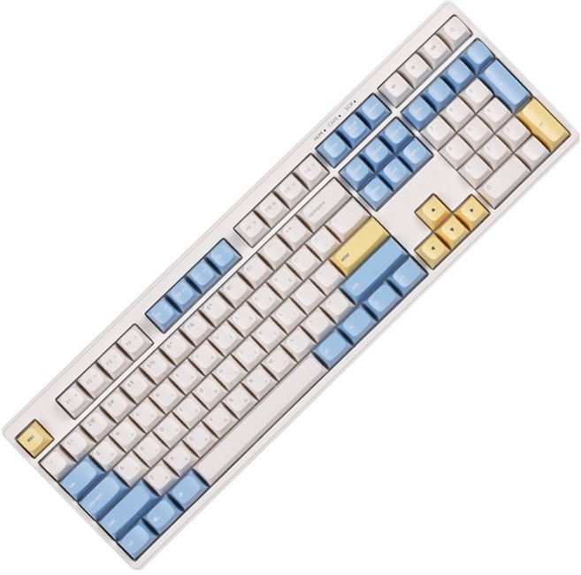 몬스타기어 유선 보글보글 6세대 멤브레인 저소음 게이밍 사무용 풀 배열 윤활 키보드, 블루레몬, X108, 제조사축