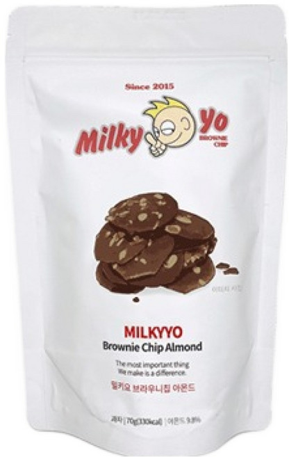 밀키요 브라우니칩 아몬드, 70g, 1개
