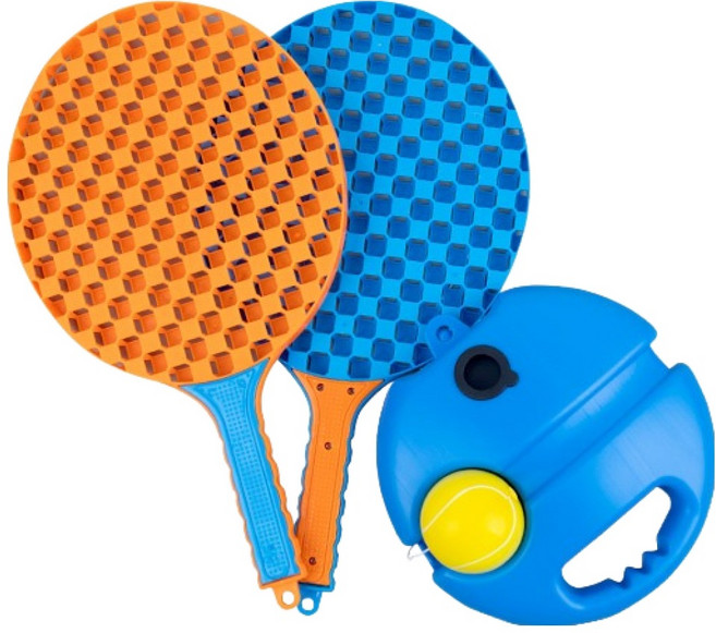 캐스비 스포츠 공이 안 도망가는 라켓놀이 세트, 혼합색상, 1개