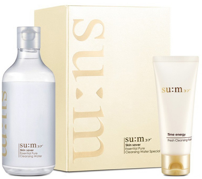 숨37도 스킨세이버 에센셜 퓨어 클렌징 워터 400ml + 클렌징 폼 100ml, 1개