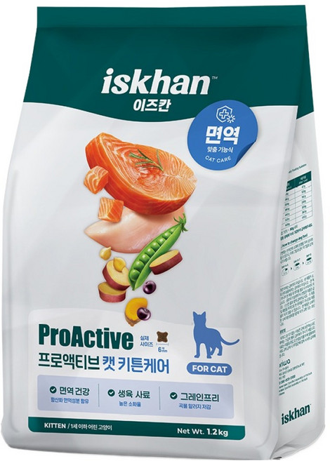 이즈칸 캣 프로액티브 기능성 사료, 키튼, 1.2kg, 1개