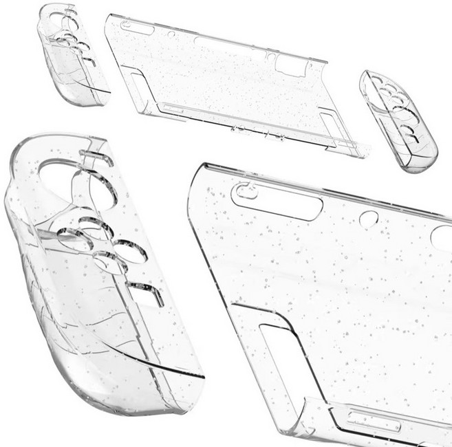 호후 닌텐도 스위치2 반짝커버 슬림 케이스, 투명글리터, 1개