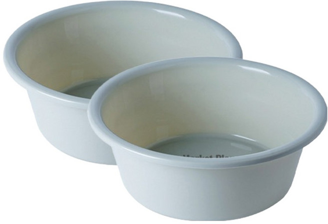 마켓플랜 심플 파스텔 세면대야 특대형, 블루, 2개