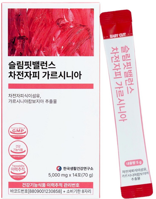 koreasaenghwalgeongangyeonguso Slim Fit Balance車前子殼&藤黃果&膳食纖維美體粉末隨身包 14條, 70g, 1盒