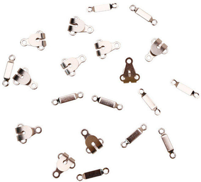 동대문단추왕 바지 치마 걸고리 1단 세트, 니켈, 10개