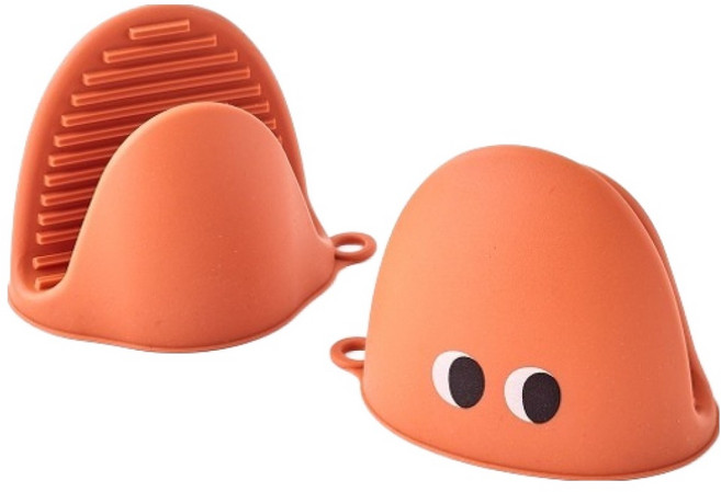 모던하우스 콩알이 실리콘 장갑, 오렌지, 2개