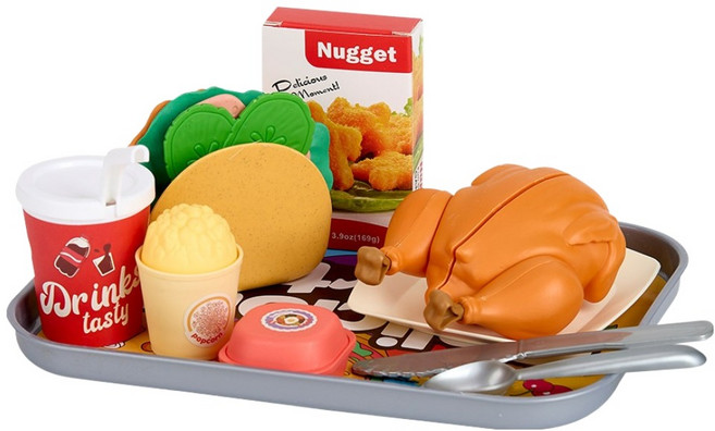 캐스비 플레이 내가담은 치킨트레이 완구, 1개, 랜덤발송