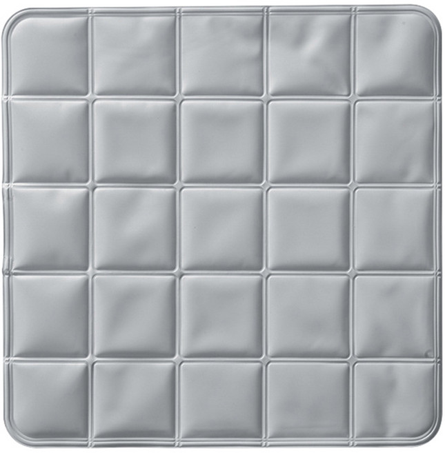 YUNMI 方格雙面凝膠冰墊/涼感沙發坐墊/寵物涼墊/汽車椅墊/辦公椅墊/筆電散熱墊, 灰色, 1個