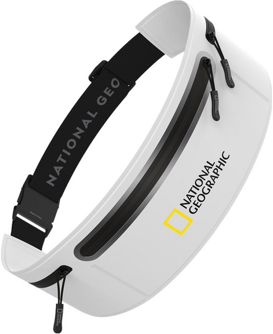 내셔널지오그래픽 핸드폰수납 모바일 러닝벨트 NGM-MRB, 화이트, 1개