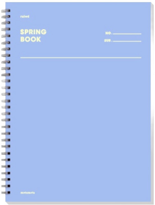 모트모트 스프링 룰드 유선노트, 에이스블루, 1개