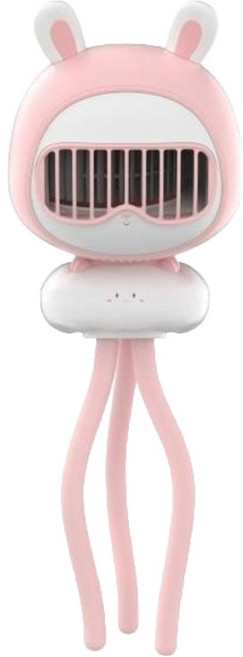 듀이노 토끼 유모차 선풍기, Pink, 1개