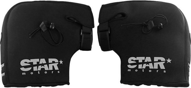 스타모터스 오토바이 네오플렌 스페셜 보온 방한토시 양손착용 세트, 블랙