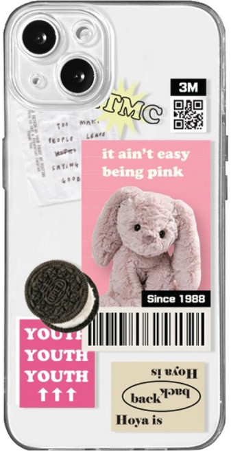 hottmall 餅乾娃娃貼紙 兔子手機殼 MOA0509