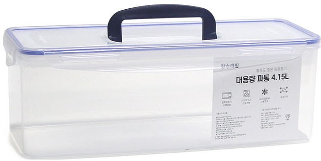 장수리빙 활용도 좋은 밀폐 파통 4.15L, 1개