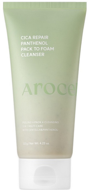 아로셀 시카 리페어 판테놀 팩 투 폼 클렌저, 120g, 1개