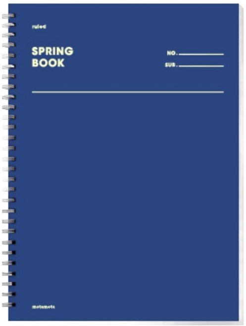 모트모트 스프링 룰드 유선노트, 미라클오션, 1개