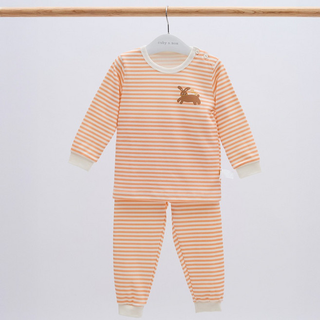 큐비앤맘 요엘 ST 내의 긴팔 상의 + 하의 세트