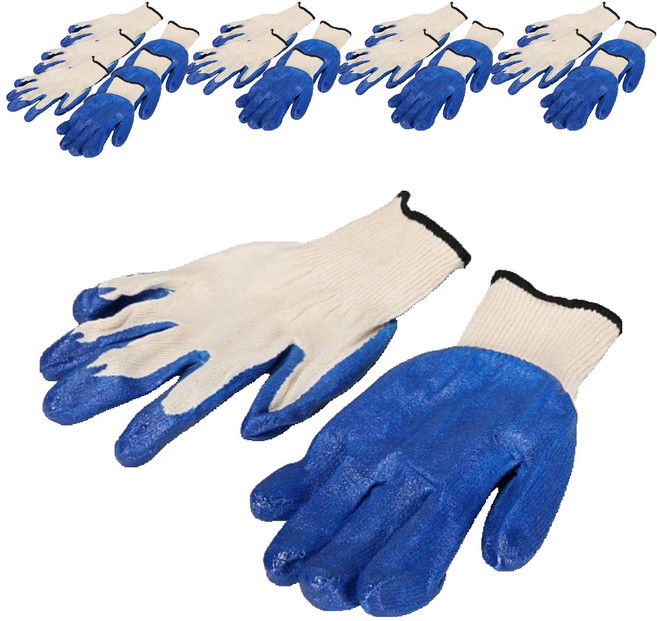 비츠온 반코팅장갑 10G, 파란색, 10세트