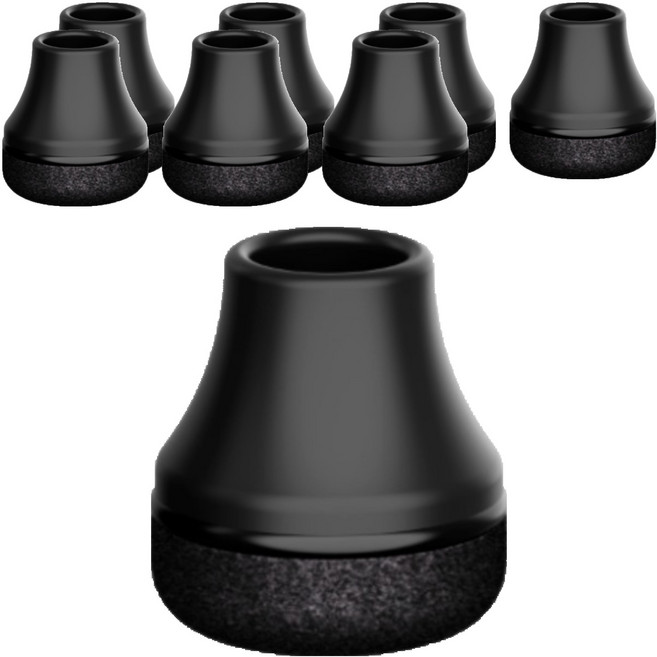 써뉴즈 논슬립 소음방지 의자 가구 발커버 원형, 블랙, 8개