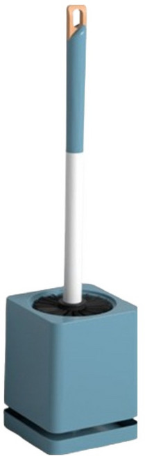 블럭마트 욕실 무타공 벽걸이 변기솔 세트, 블루, 1세트