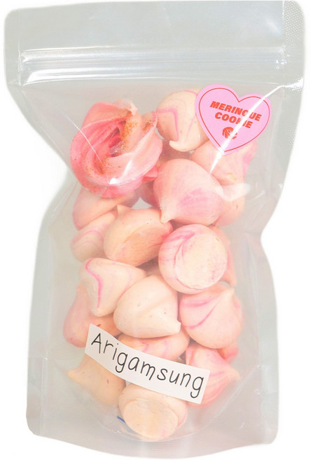 아리감성 지퍼팩형 딸기 머랭쿠키, 32g, 1개