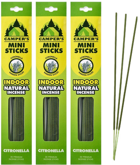 캠퍼스 미니 스틱 인센스 25cm 3p, 시트로넬라