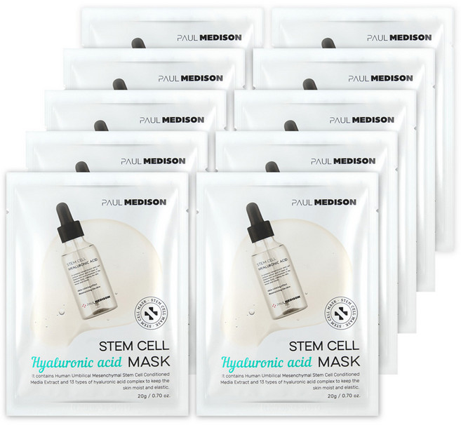 폴메디슨 줄기세포 히알루론산 마스크, 10개, 1개입