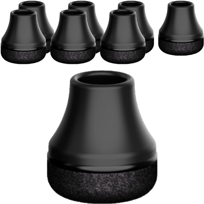 써뉴즈 논슬립 소음방지 의자 가구 발커버 원형, 블랙, 8개