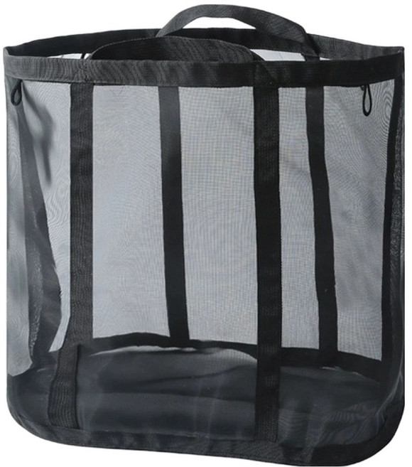 달콤무드 다용도 접이식 메쉬 빨래바구니, 블랙