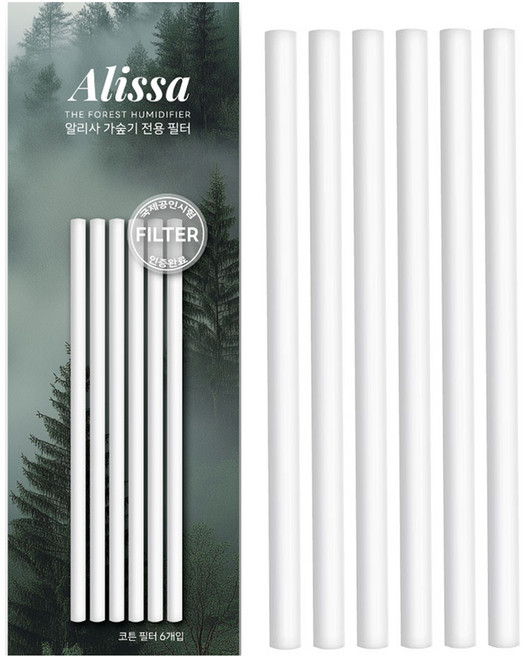 알리사 무선 미니 가습기 AH1 전용 필터 6p, 1개
