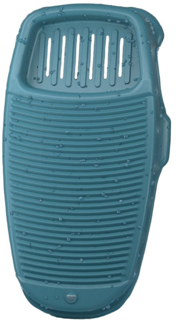 클로버상사 논슬립 세면대 빨래판 + 후크 세트 미니(20 x 36 x 6 cm), 블루, 1세트