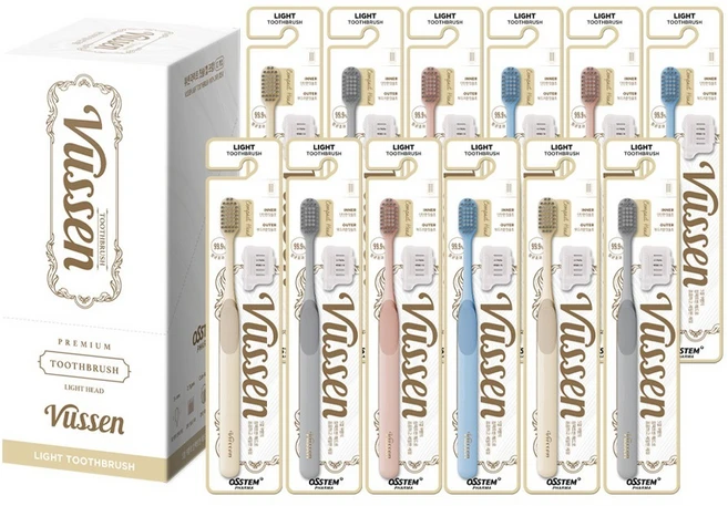 오스템파마 뷰센 라이트 칫솔, 12개입, 1세트 - 쿠팡