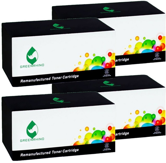 GREENRHINO 綠犀牛 Kyocera TK-5236K/C/M/Y 兼容環保碳粉匣 KYOCERA ECOSYS P5020cdn/P5020cdw適用, 1套, 黑色 + 紅色 + 黃色 + 藍色