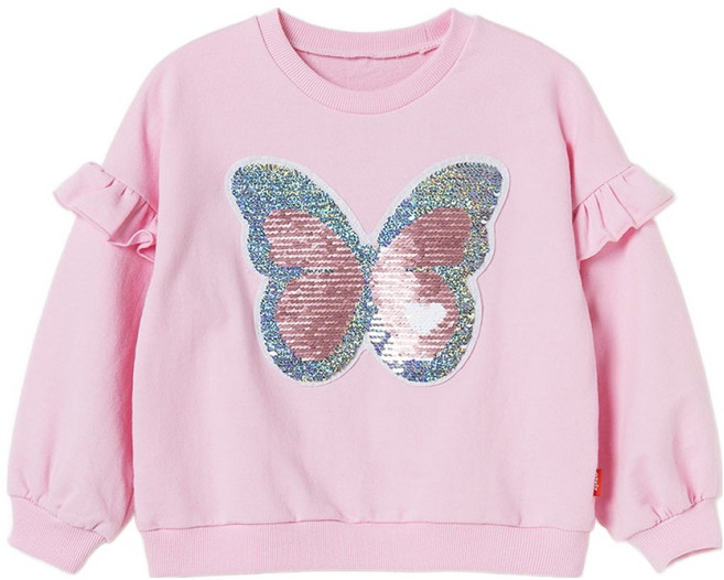 오즈키즈 여아용 반짝날개 반전스팽글 맨투맨