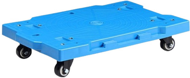 小麥購物 平板4輪小推車 2吋輪 L1250 藍色, 1個