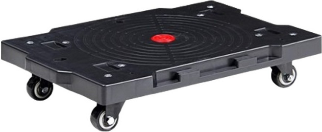 小麥購物 平板4輪小推車 1.5吋輪 L1250 黑色, 1個